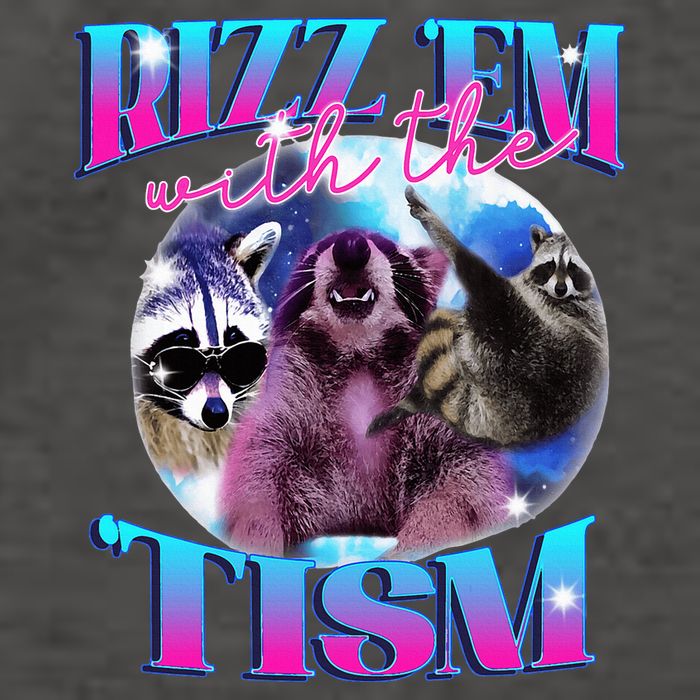 Autism Funny Rizz Em With The Tism Meme Autistic Opossum Vector Backpack