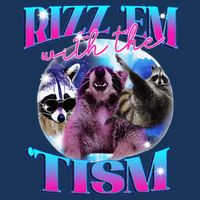 Autism Funny Rizz Em With The Tism Meme Autistic Opossum Infant Baby Jersey Bodysuit