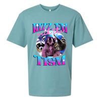 Autism Funny Rizz Em With The Tism Meme Autistic Opossum Sueded Cloud Jersey T-Shirt