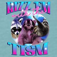Autism Funny Rizz Em With The Tism Meme Autistic Opossum Sueded Cloud Jersey T-Shirt