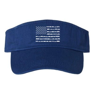 American Flag Railroad Train Conductor Gift Valucap Bio-Washed Visor