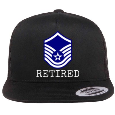 Air Force Retired E7 Master Sergeant Flat Bill Trucker Hat