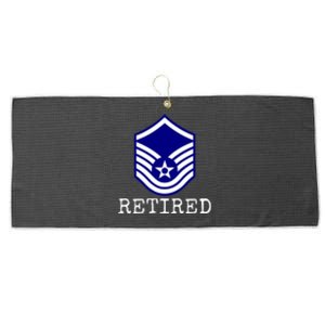 Air Force Retired E7 Master Sergeant Large Microfiber Waffle Golf Towel