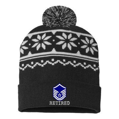 Air Force Retired E7 Master Sergeant USA-Made Snowflake Beanie