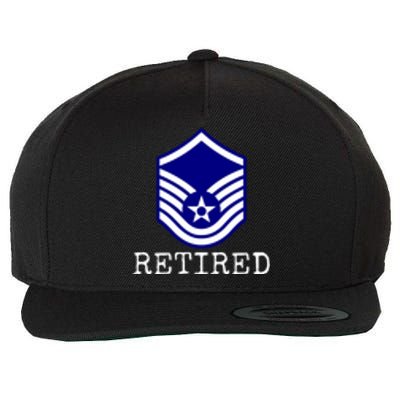 Air Force Retired E7 Master Sergeant Wool Snapback Cap