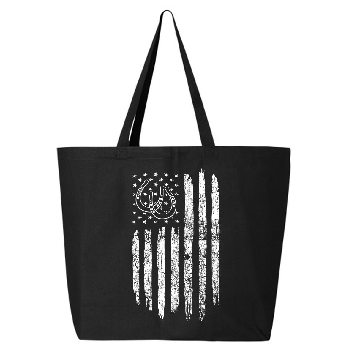 American Flag Roping Horse Lover Funny Gift Cow Vintage Roping Gift 25L Jumbo Tote