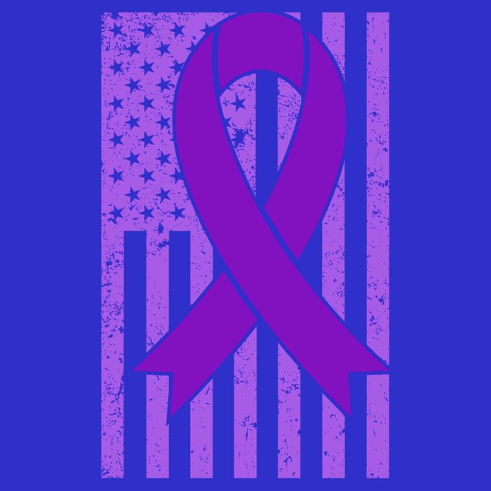 American Flag Ribbon Purple Sarcoidosis Awareness Great Gift Baby Bodysuit