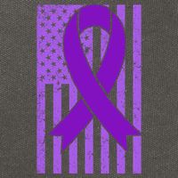 American Flag Ribbon Purple Sarcoidosis Awareness Great Gift Cotton Canvas Backpack