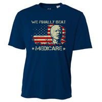 American Flag Retro We Finally Beat Medicare Funny Biden Cooling Performance Crew T-Shirt