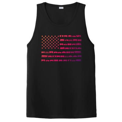 American Flag Railroad Train Conductor Gift PosiCharge Competitor Tank