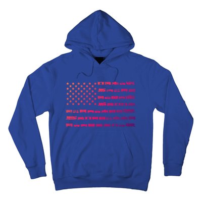 American Flag Railroad Train Conductor Gift Hoodie