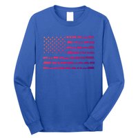 American Flag Railroad Train Conductor Gift Long Sleeve Shirt