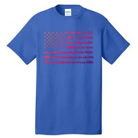 American Flag Railroad Train Conductor Gift Tall T-Shirt