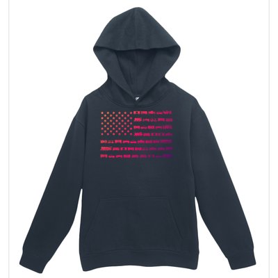 American Flag Railroad Train Conductor Gift Urban Pullover Hoodie