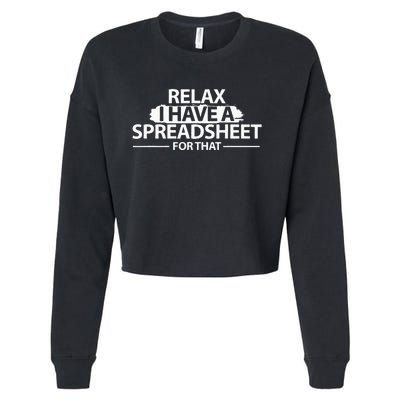 Accountant Funny Relax Spreadsheet Accounting Gift Cropped Pullover Crew