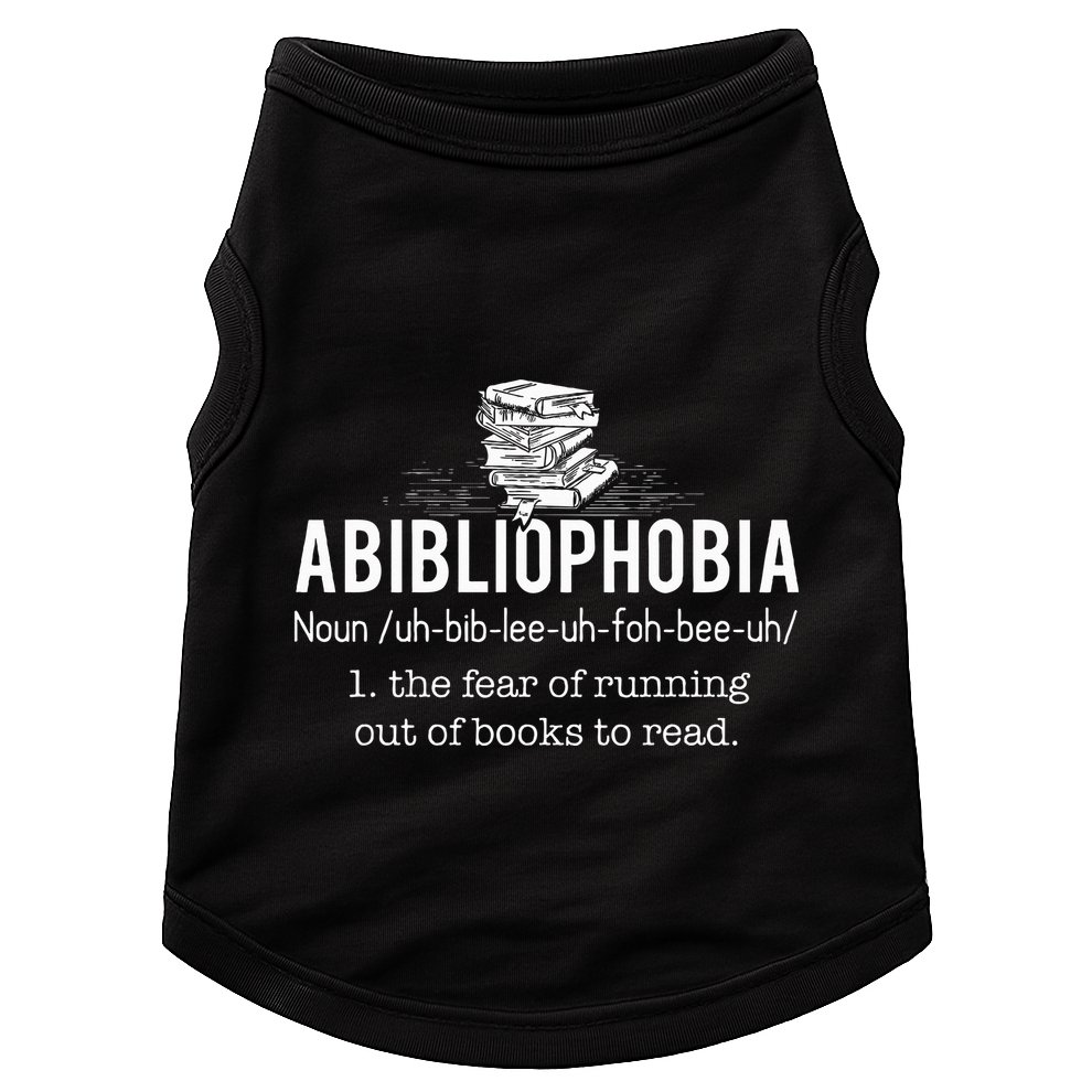 Abibliophobia Funny Reading Bookworm Reader Gift Doggie Tank