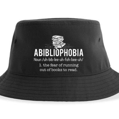 Abibliophobia Funny Reading Bookworm Reader Gift Sustainable Bucket Hat