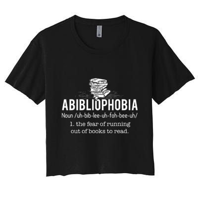 Abibliophobia Funny Reading Bookworm Reader Gift Crop Top