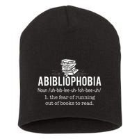 Abibliophobia Funny Reading Bookworm Reader Gift Short Acrylic Beanie