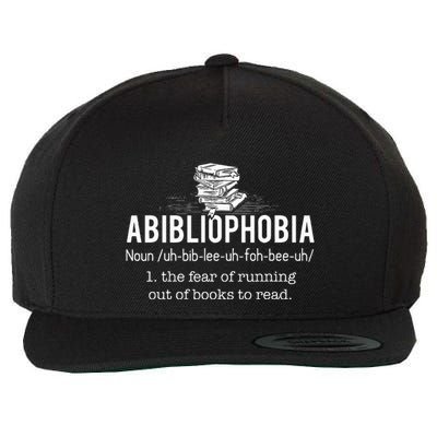 Abibliophobia Funny Reading Bookworm Reader Gift Wool Snapback Cap