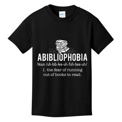 Abibliophobia Funny Reading Bookworm Reader Gift Kids T-Shirt