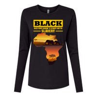 Africa Pride Black History Didn't Start With Slavery Womens Cotton Relaxed Long Sleeve T-Shirt