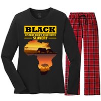 Africa Pride Black History Didn't Start With Slavery Women's Long Sleeve Flannel Pajama Set 