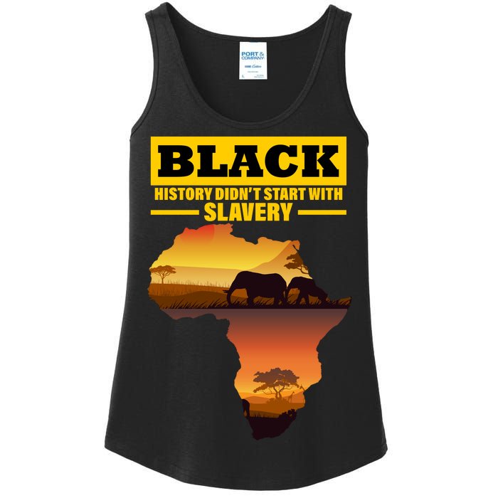 Africa Pride Black History Didn't Start With Slavery Ladies Essential Tank