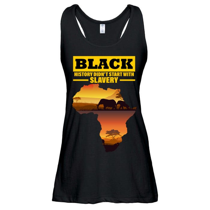 Africa Pride Black History Didn't Start With Slavery Ladies Essential Flowy Tank