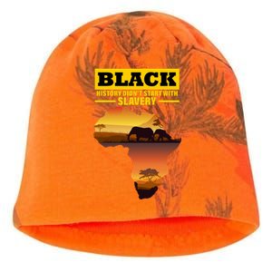 Africa Pride Black History Didn't Start With Slavery Kati - Camo Knit Beanie