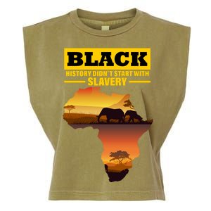 Africa Pride Black History Didn't Start With Slavery Garment-Dyed Women's Muscle Tee