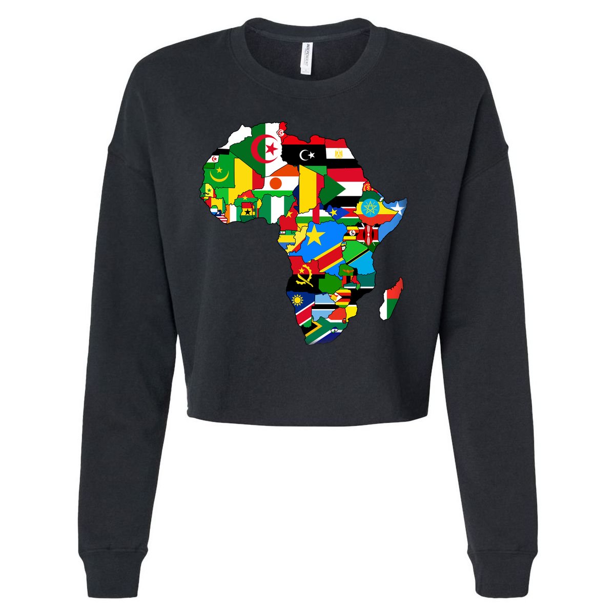 Africa Proud African Country Flags   Cropped Pullover Crew