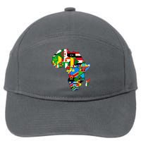 Africa Proud African Country Flags   7-Panel Snapback Hat