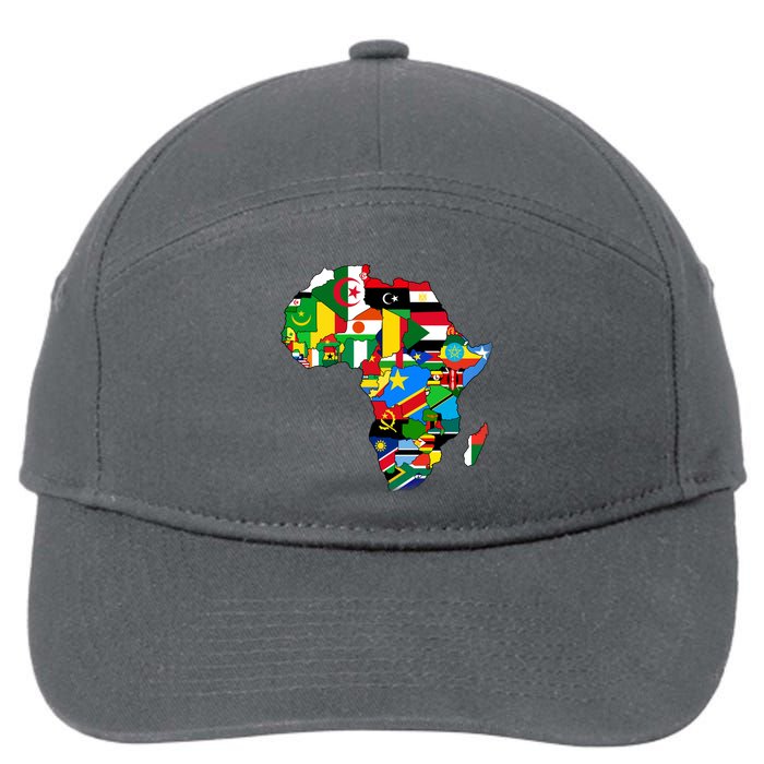 Africa Proud African Country Flags   7-Panel Snapback Hat