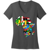 Africa Proud African Country Flags   Women's V-Neck T-Shirt