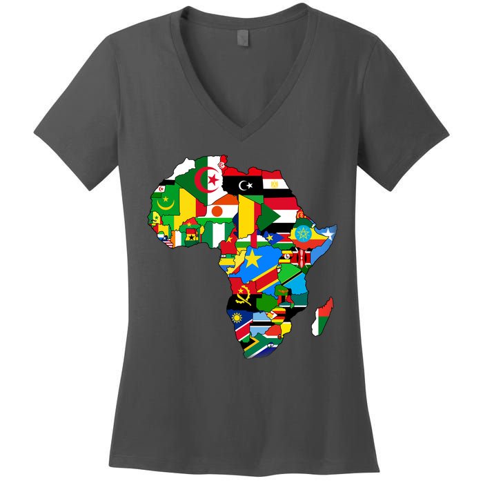 Africa Proud African Country Flags   Women's V-Neck T-Shirt