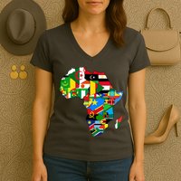 Africa Proud African Country Flags   Women's V-Neck T-Shirt