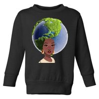 African American Afro World Earth Toddler Sweatshirt