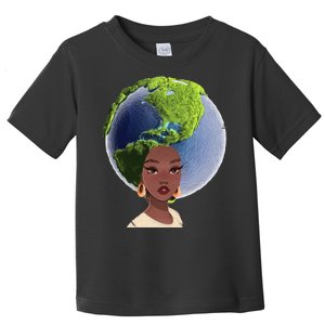 African American Afro World Earth Toddler T-Shirt