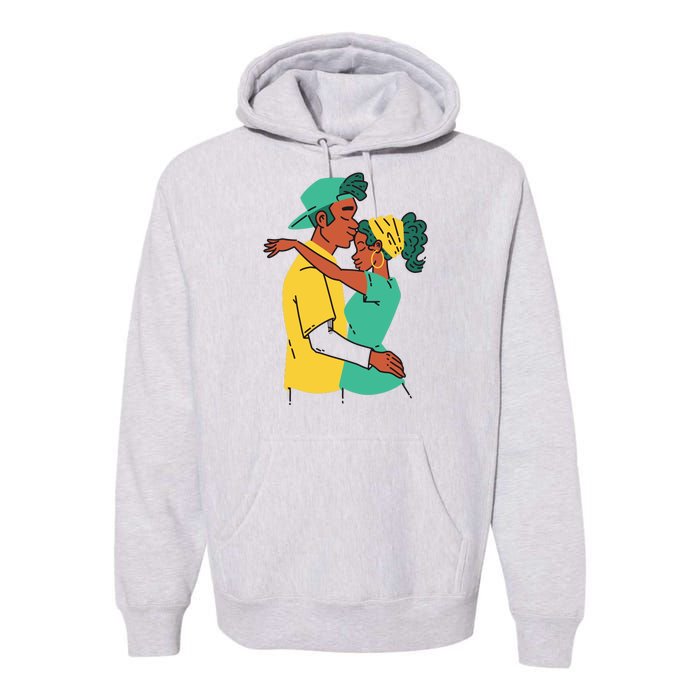 African American Couple Premium Hoodie