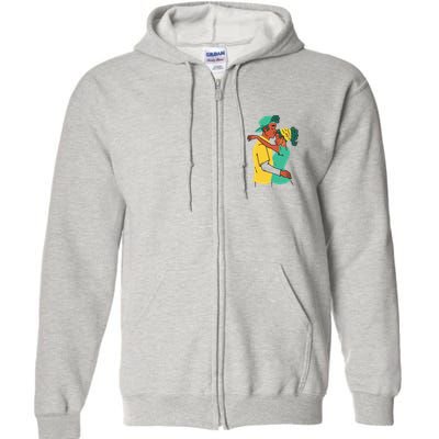 African American Couple Full Zip Hoodie
