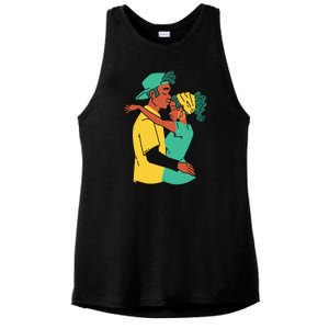 African American Couple Ladies PosiCharge Tri-Blend Wicking Tank