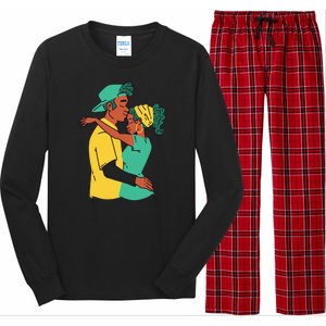 African American Couple Long Sleeve Pajama Set