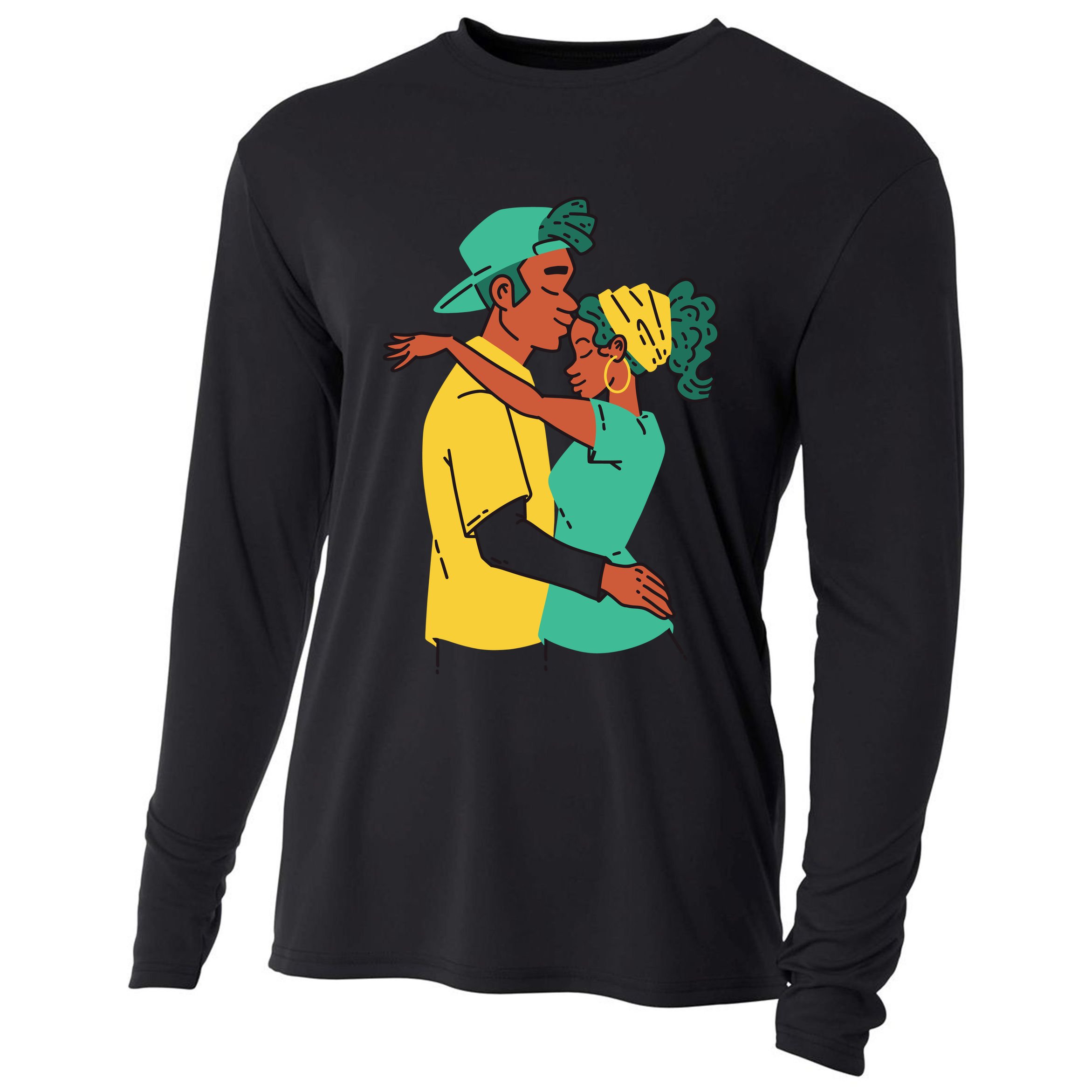 African American Couple Cooling Performance Long Sleeve Crew