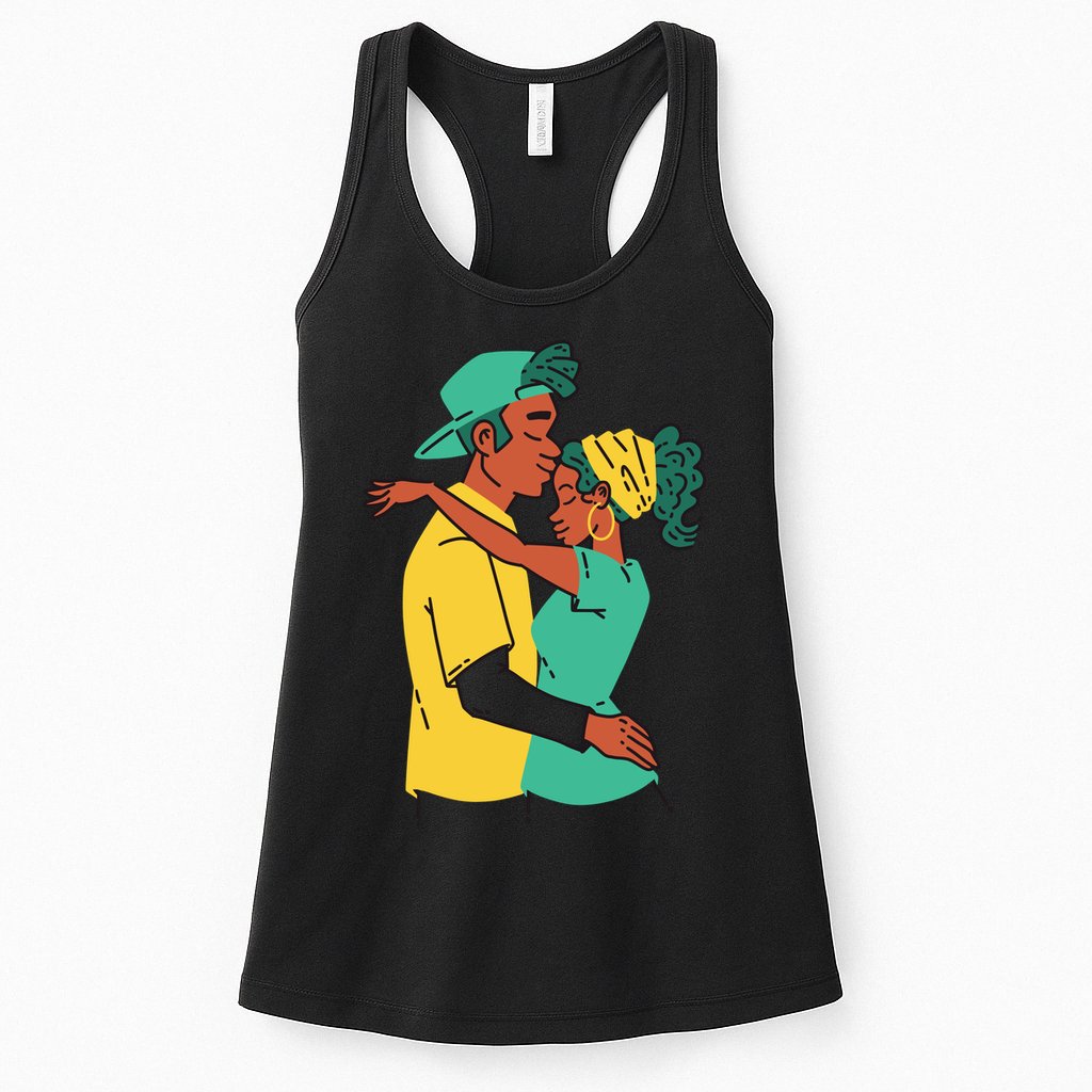 African American Couple Womens Tank Top