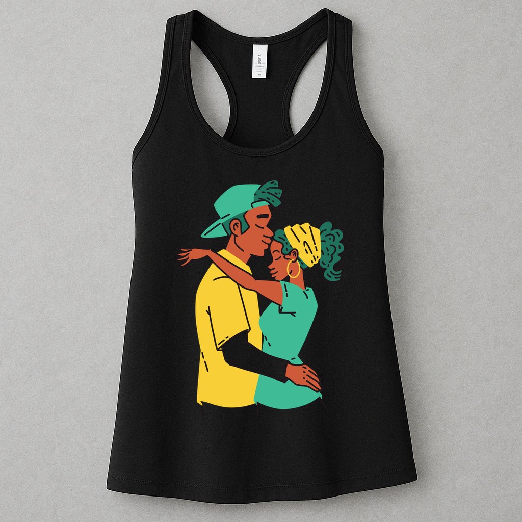 African American Couple Womens Tank Top