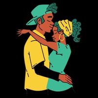 African American Couple Womens Tank Top
