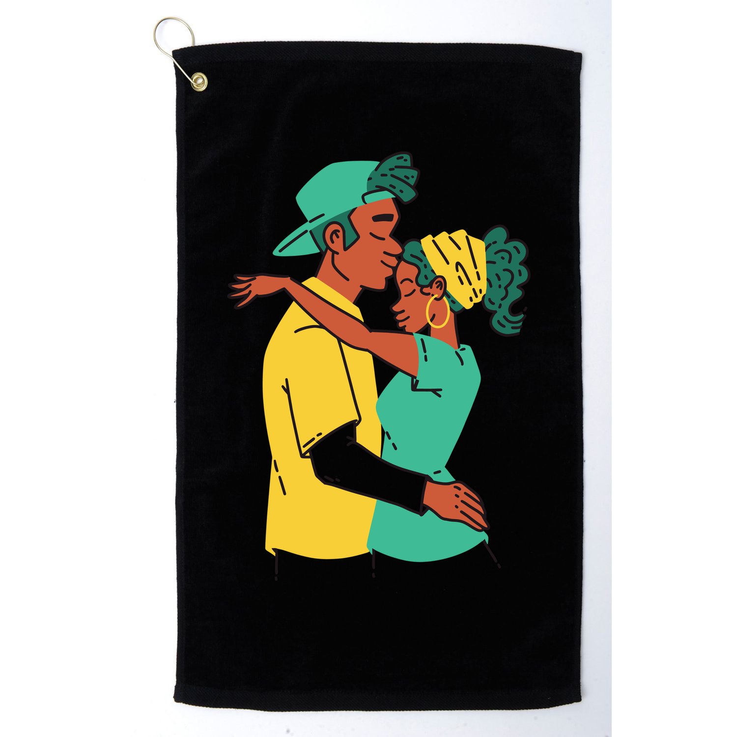 African American Couple Golf Towel