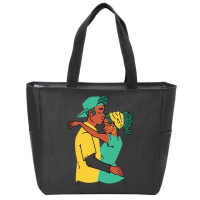 African American Couple Zip Tote Bag