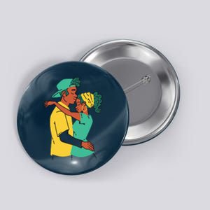 African American Couple Button